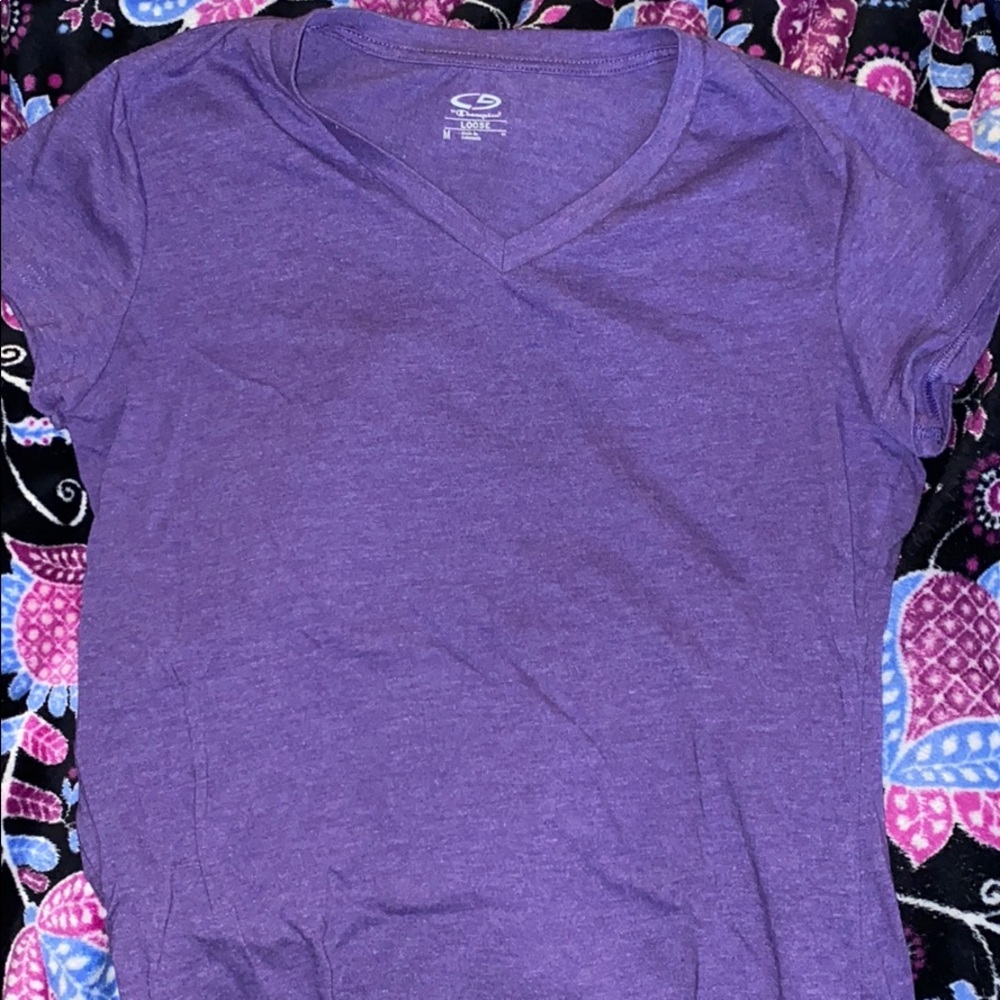 purple t-shirt